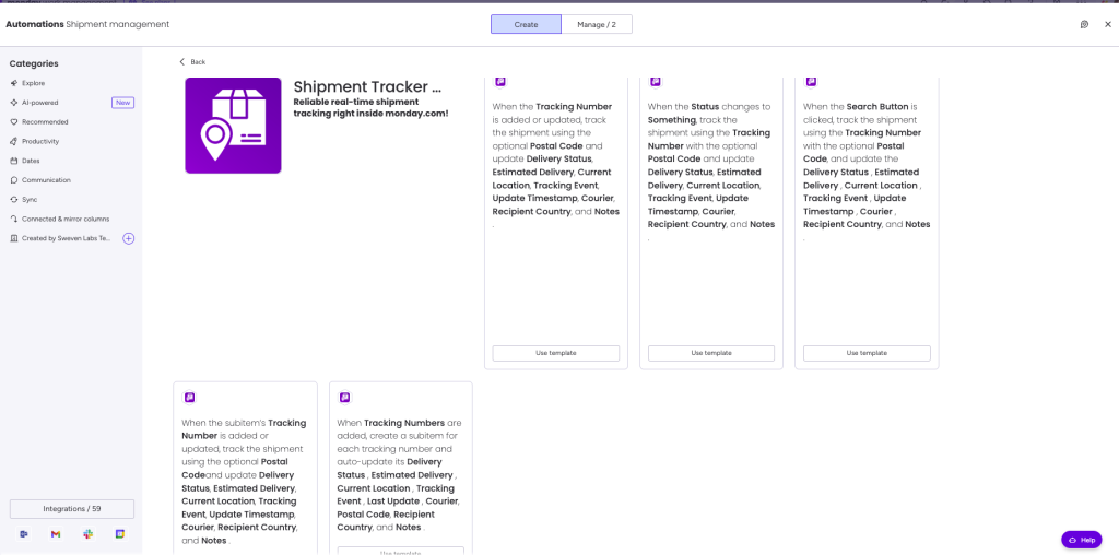 shipment tracker pro integrations